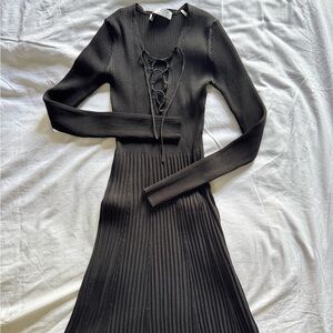 Sandro Knit Dress Lace Collar size 1